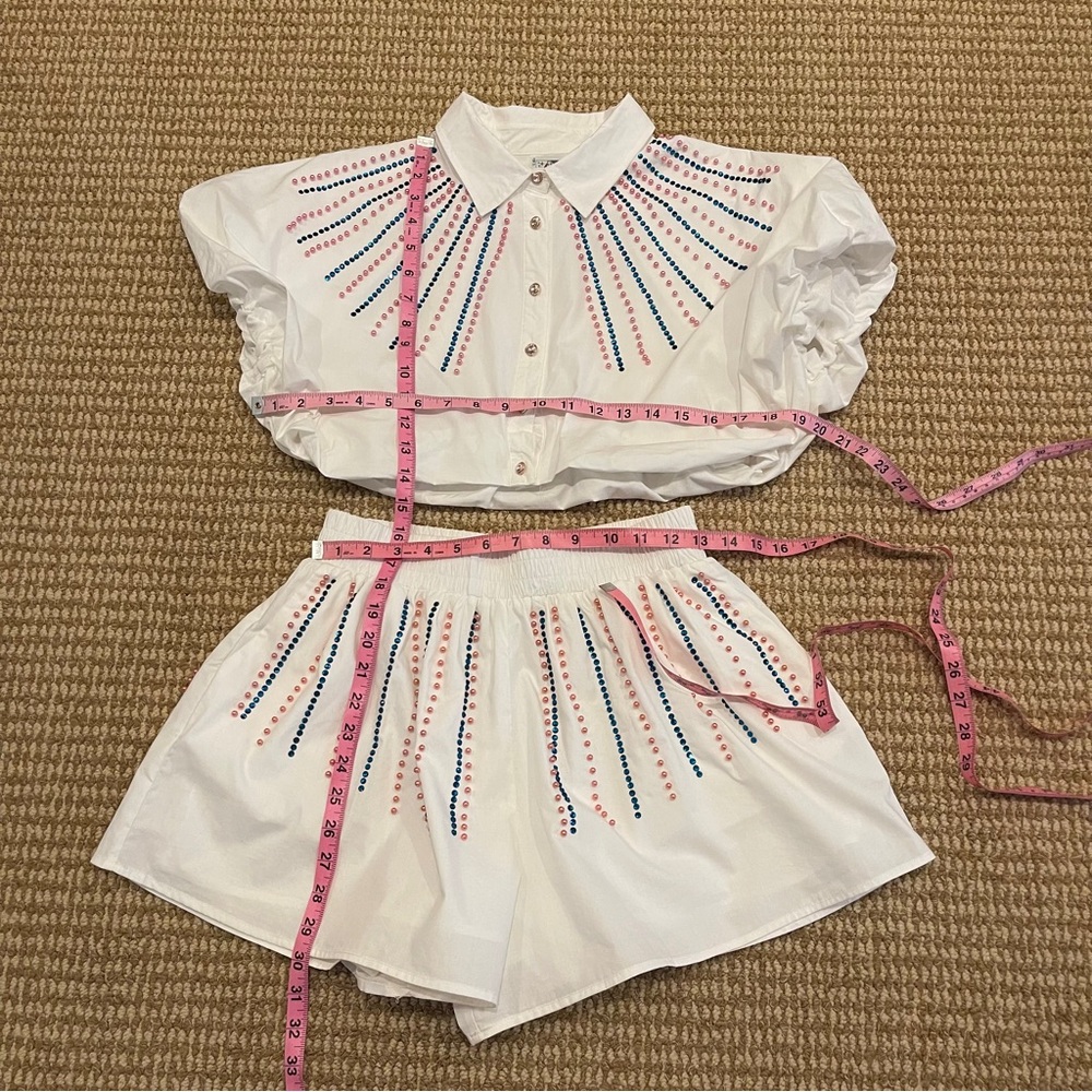 Queen of Sparkles Button Up Pink And Blue Pearl Bubble Set Small - Picture 4 of 11